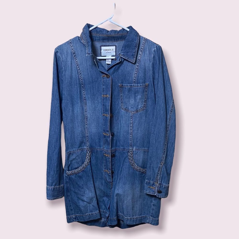 FOREVER 21 WOMENS JUMPSUIT DENIM NEW MEDIUM